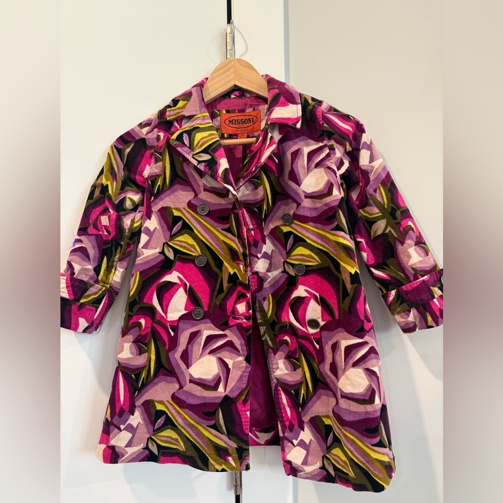 Floral Girls Peacoat. Missoni by target. New with tags